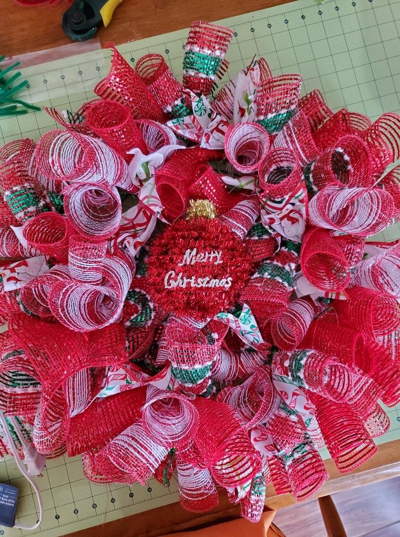 Finished my 1st wreath. Turned out great