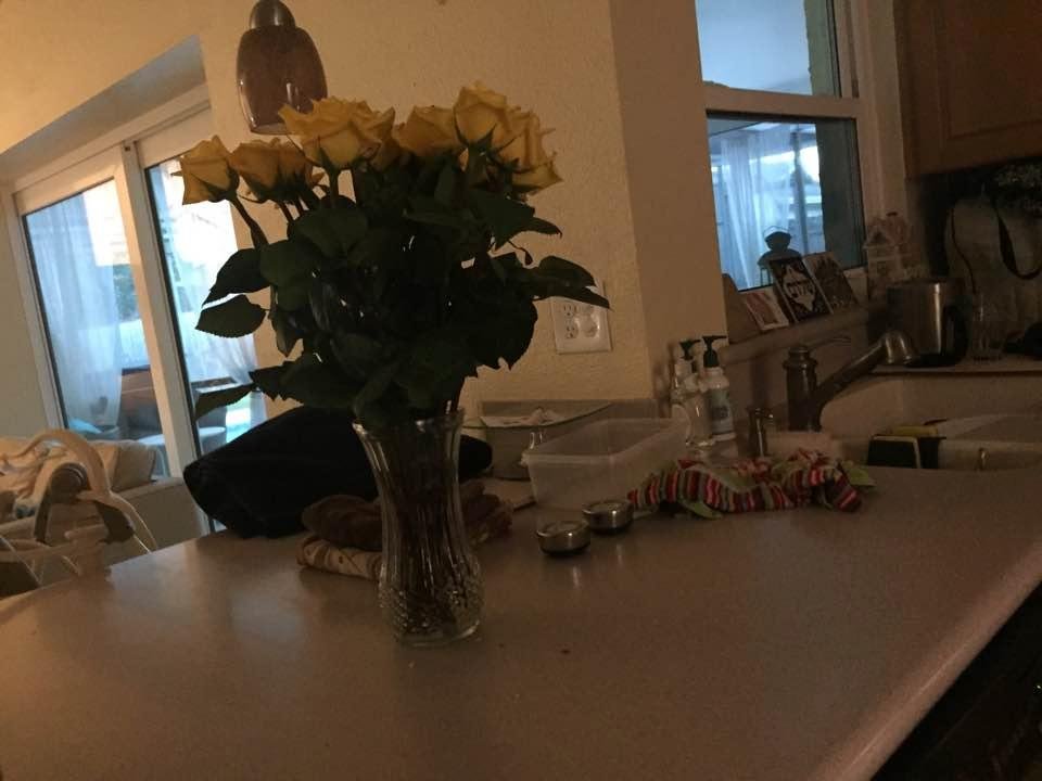 Yellow roses for my wife