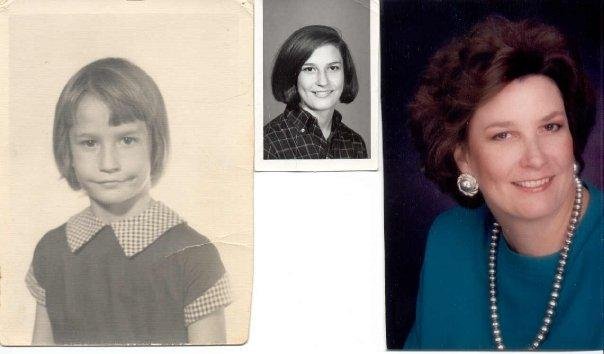 Elizabeth "Buff" Dean through the years - first grade at Anderson, 11th grade at SFA in Bryan, as a Bond Officer in Albuquerque, mid-80's