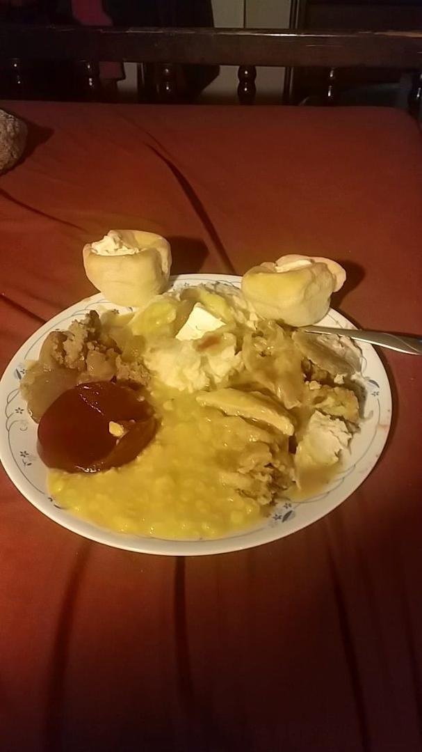My Thanksgiving dinner. I am thankful for family, friends and no bad health problems so far.
