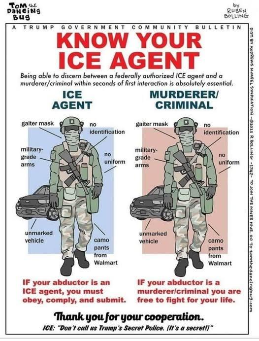 You never know who you are dealing with. There have been cases of thugs dressing down to look like ICE Agents.