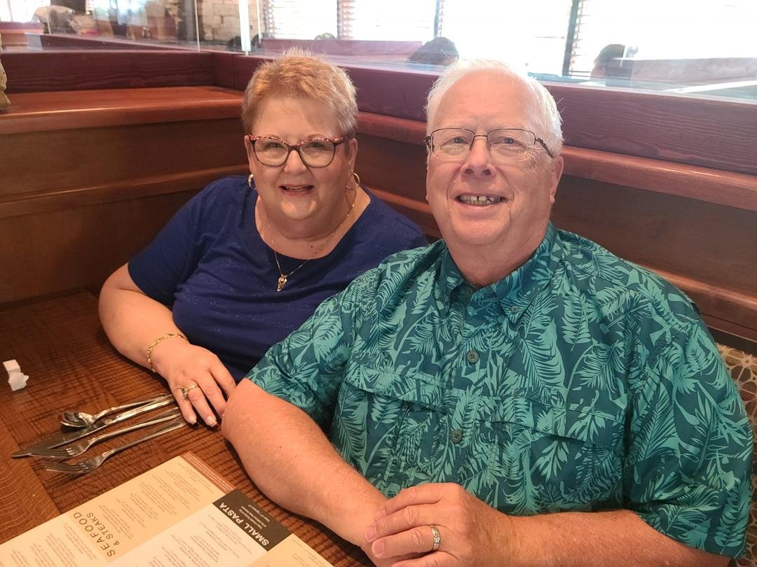 Happy 51st Anniversary to us! We are celebrating at Biaggi's for dinner. We are so grateful to our God for sustaining us through good times and bad.
Jim, I love you with all my heart!!