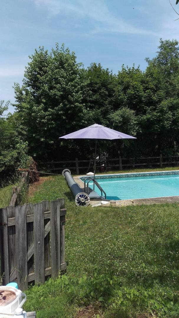 When it's so hot you need shade to be in your pool. Lol. Not my first rodeo.