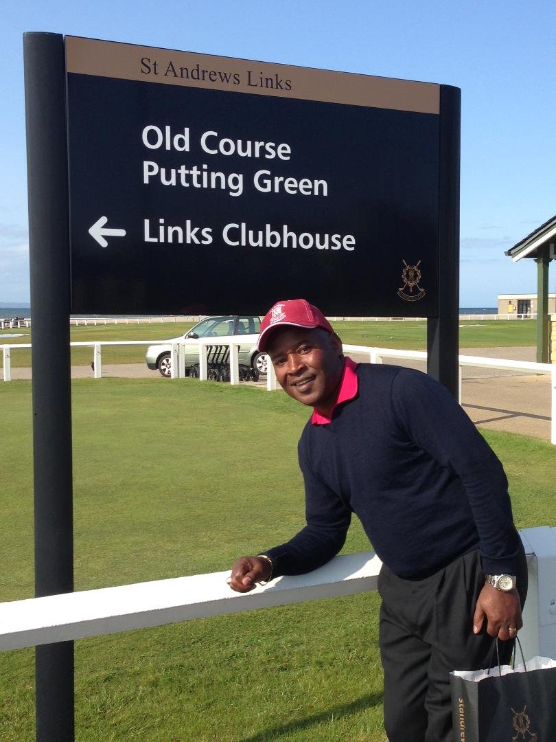 My little brother is playing the real st.andrews links I hope he shoots the best score of his life rock on Terry🏌⛳️