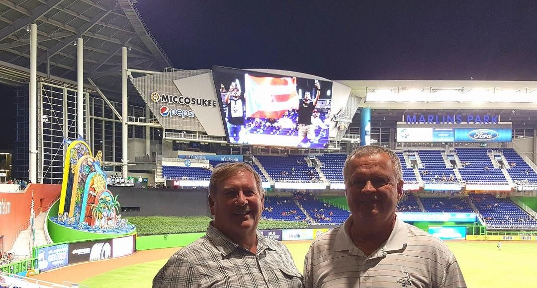 Ken Herrington and I at Miami-St. Louis baseball game last night. Great night to be at the ball park.