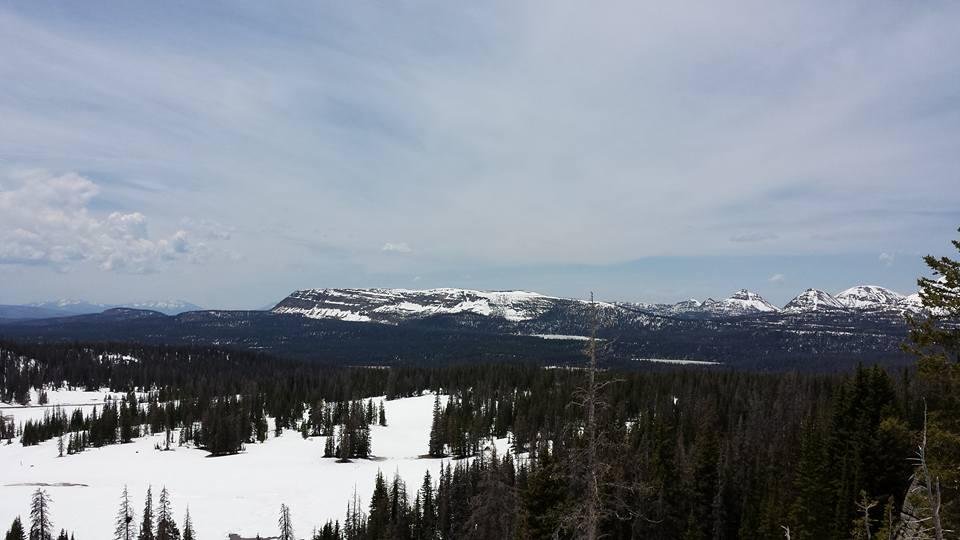 Still lots of snow at the top.