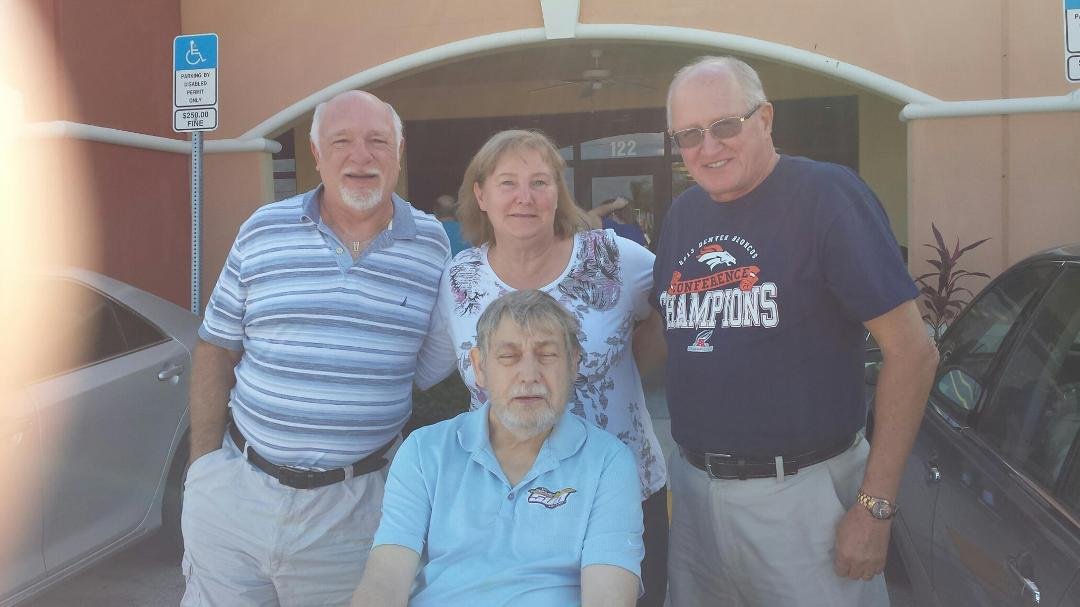 A reunion in Cape Coral Florida Nov. 2014 with Rick, Steve & Karan and Indy Bob old Navy Friends. Hey Indy Bob, your Broncos lost to Seattle in the Super Bowl!