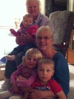 The best thing about being older...being a grandma and still having my mom here.