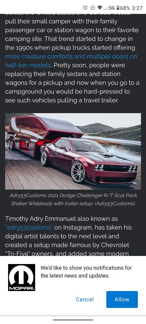 So I understand that my Challenger has accessory's. What ya think?