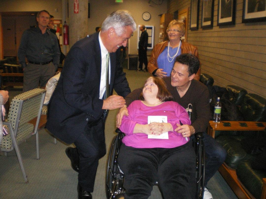 Back Stage with Donny Osmond 26 December 2012 and 
President Dieter F. Uchtdorf