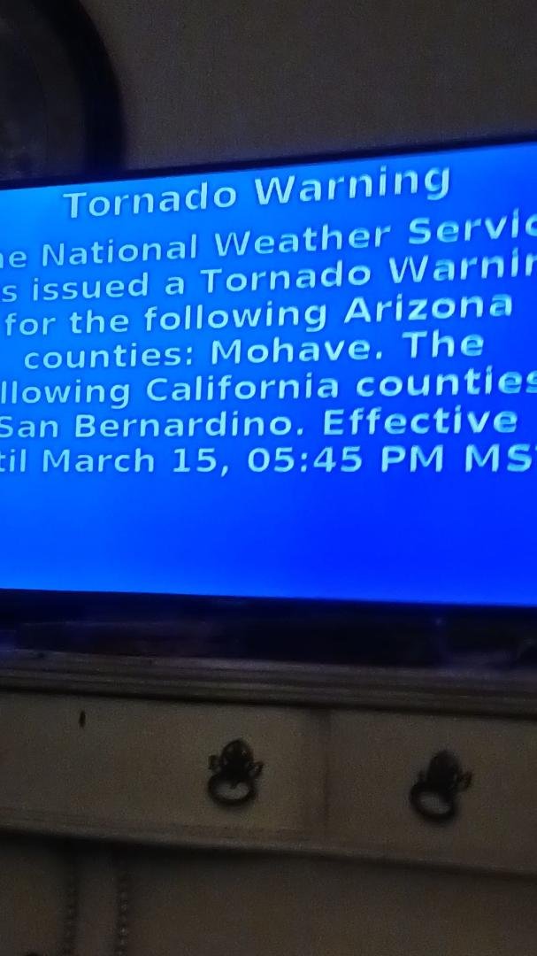 We just got issued a tornado warning.....nah......wind isn't kicking