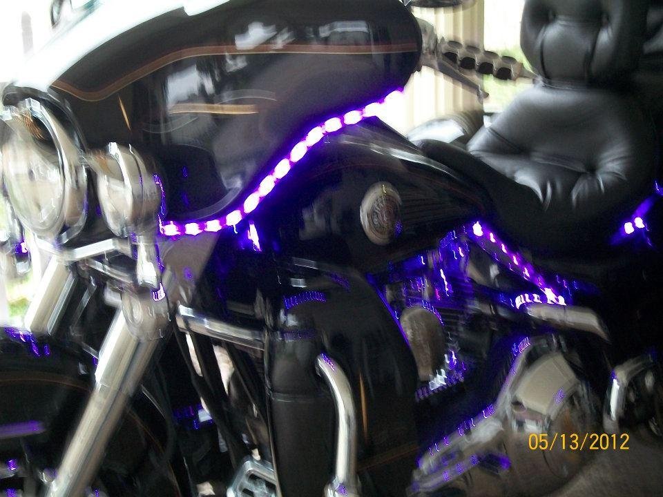 Ed Hill's album, Bike with LED lights on it