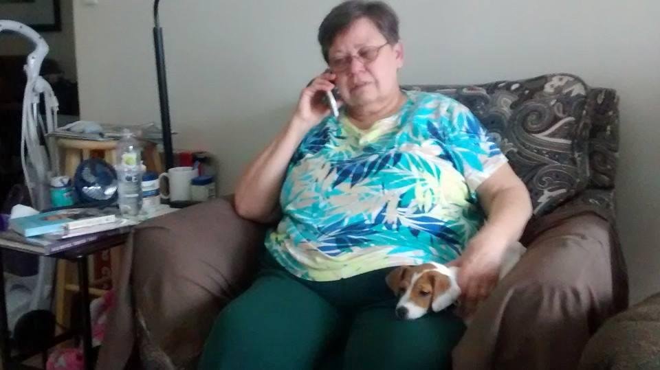 At home chilling with Mom!