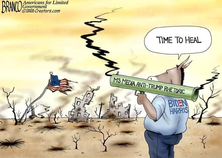 They don’t want us to heal they want us to ignore their leftist politics.