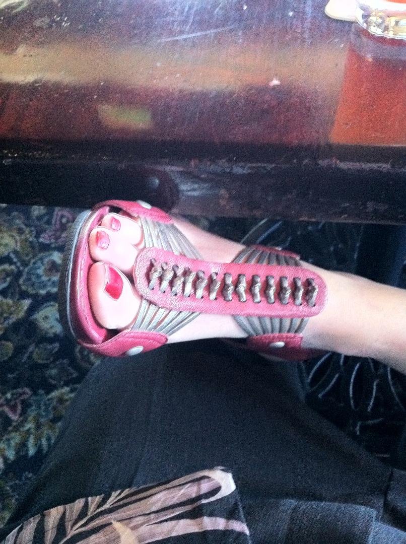 Heh Melissa have a look at your Mom's new shoes.