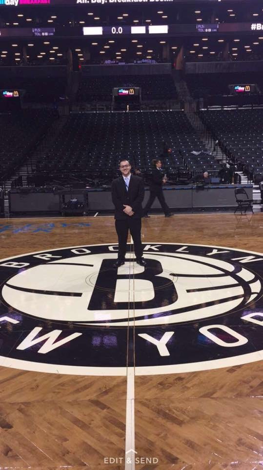 Christopher Ruoff center court @ Brooklyn Nets