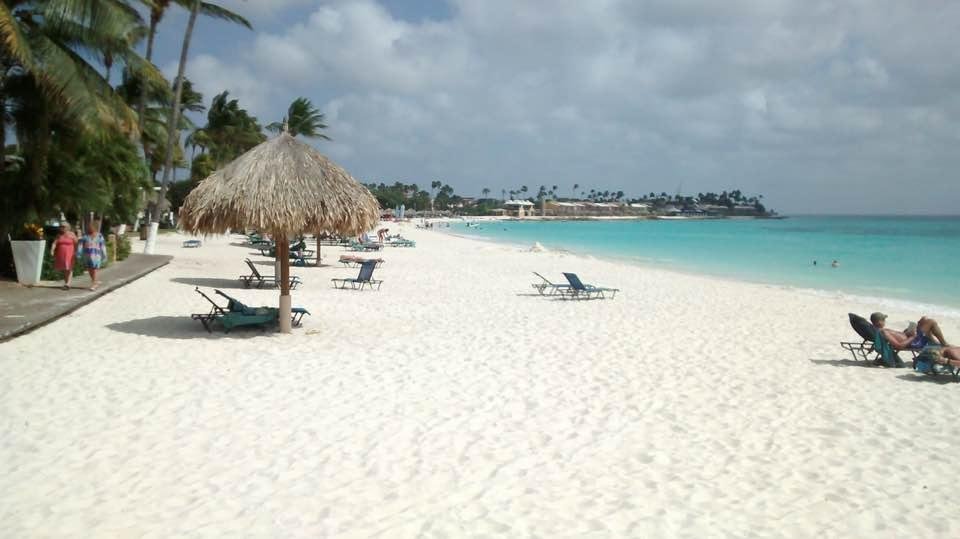 The beach at Divi Aruba. Tough to take
