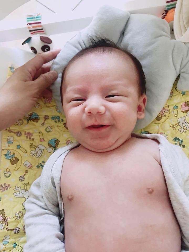 Dylan’s first smile on Grandpa’s birthday