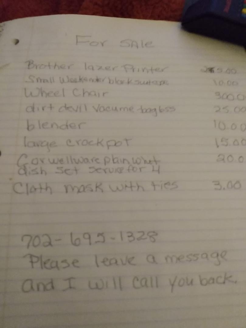 I have the following for sale and a microwave. If you live locally and want to buy let me know.