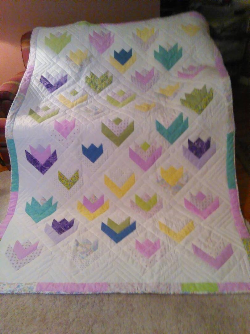 Twin sized flannel on cotton with flannel backing 60 x 86 $150