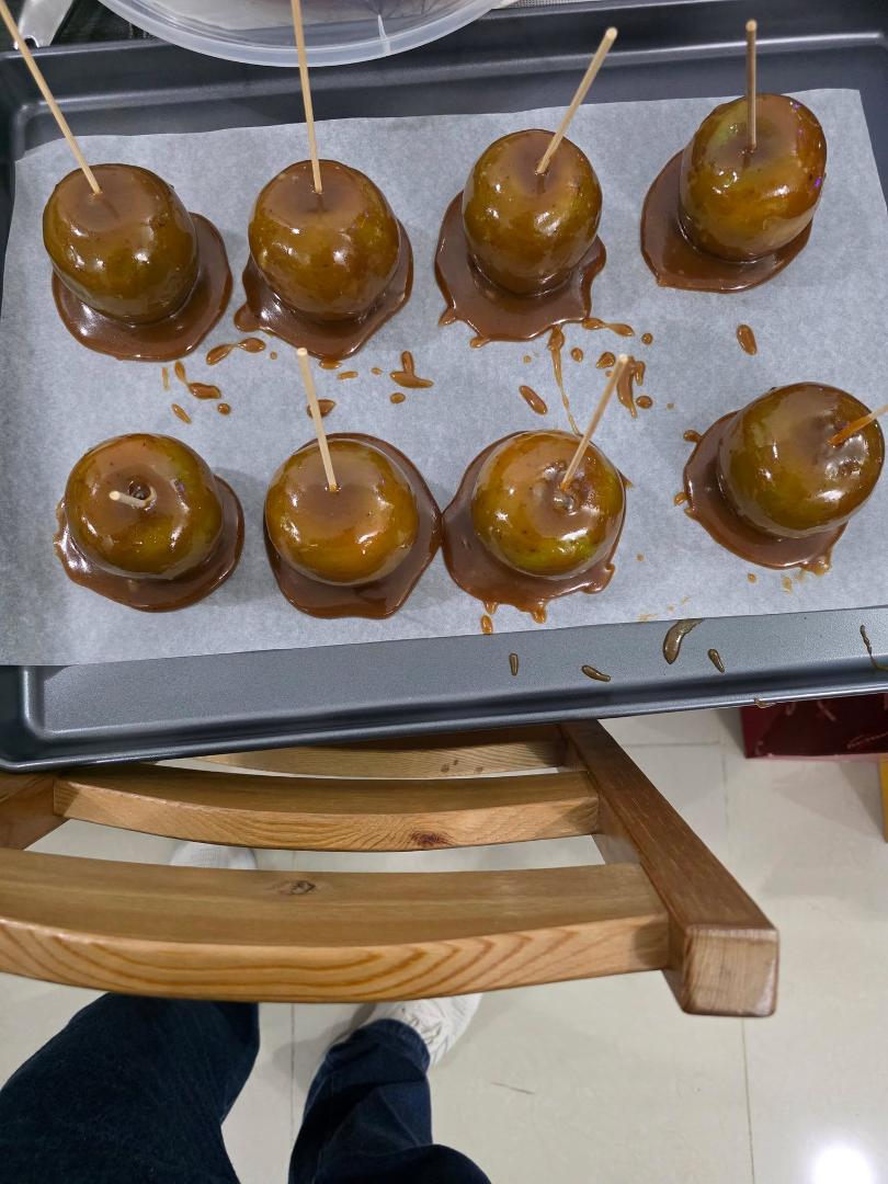 My first ever attempt at making caramel apples.