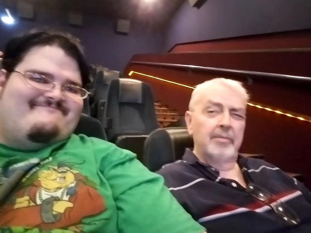 Rob & Bob watching
Smokey and the
Bandit on the big screen at the cinema.