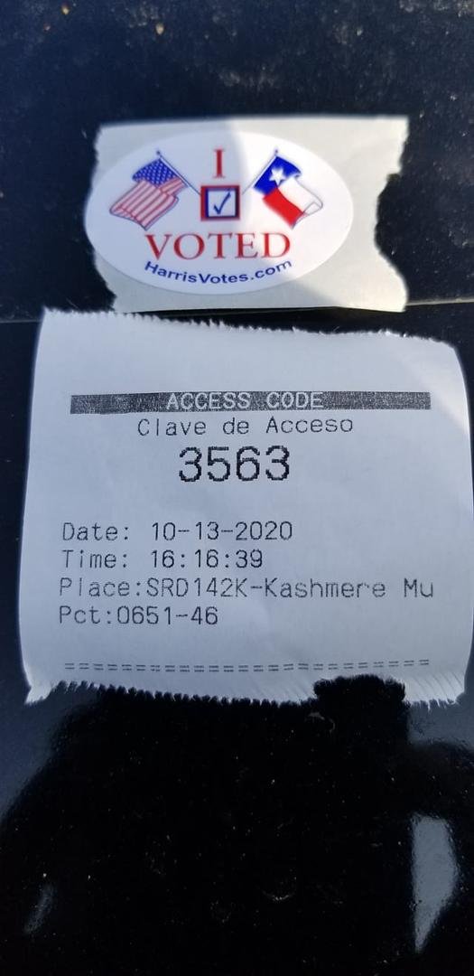 45 minute wait had cancel mail in ballot before voting.