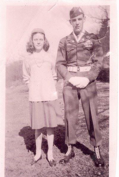 Today I heard that Aunt Peggy passed away. She was approaching her 85th birthday in a few months. Thinking of Uncle Gene and our cousins Chip and Susan. This is a photo of Dad and Peggy around 1946. Peg was 16 and Dad 21. J