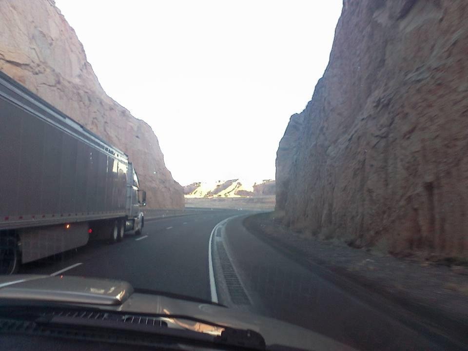 Tight squeeze through some of these canyons in Utah.