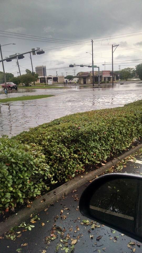 Yikes! This is the intersection of Stella Link and N. Braeswood in Houston. Way too much rain today.