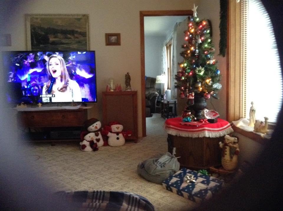 Christmas day at our home. Thunder storm this morning, heavy rain, will have Christmas dinner soon, roast beaf and all the trimmings, grandma style. We are all well, did not go to church this morning (heavy fog and rain)