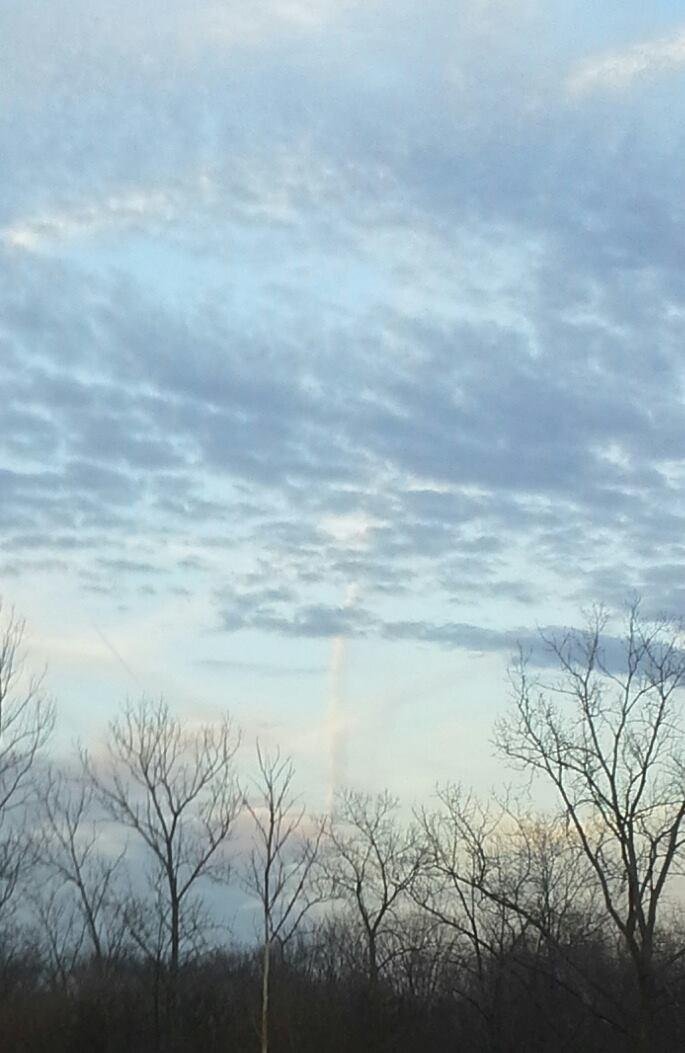 The cloud looks likeva cross.