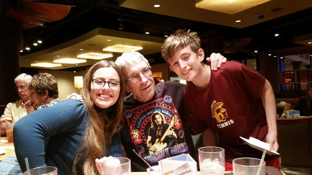 Great dinner and evening with the grandkids!