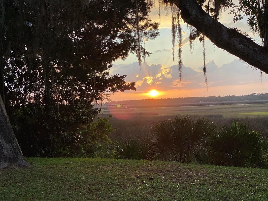 Sunset this evening from our backyard