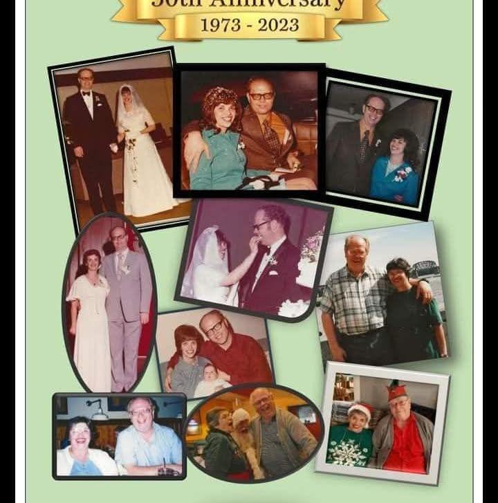 Robert and Tammy gave me this collage two years ago today on my 50th Wedding Anniversary. Some of the pictures were from our wedding and others were of Milow and me through the years. Three months before our 50th Anniversar