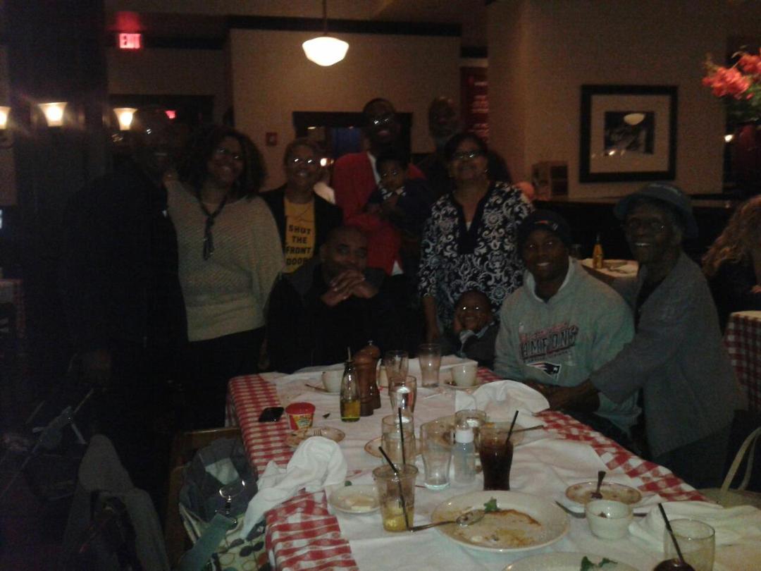 The Family and me - at Maggianos Restaurant in Cherry Hill, NJ.