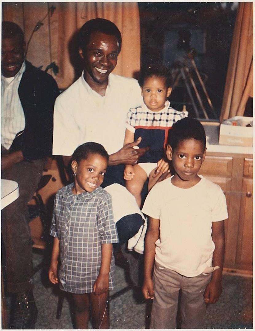 #TBT with my Dad, Romaine, Me and Latrese