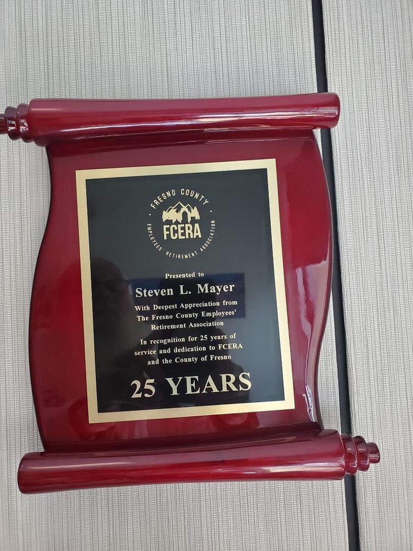 25 years in 3 different departments and 4 different positions.