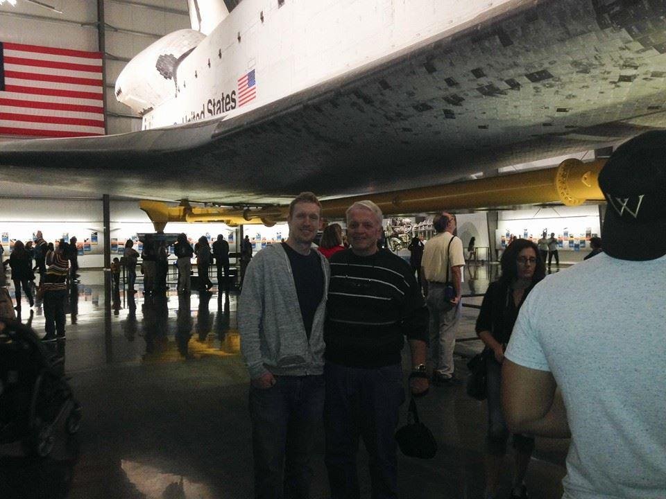 Joey Heslinga and I at the Endeavor exhibit.