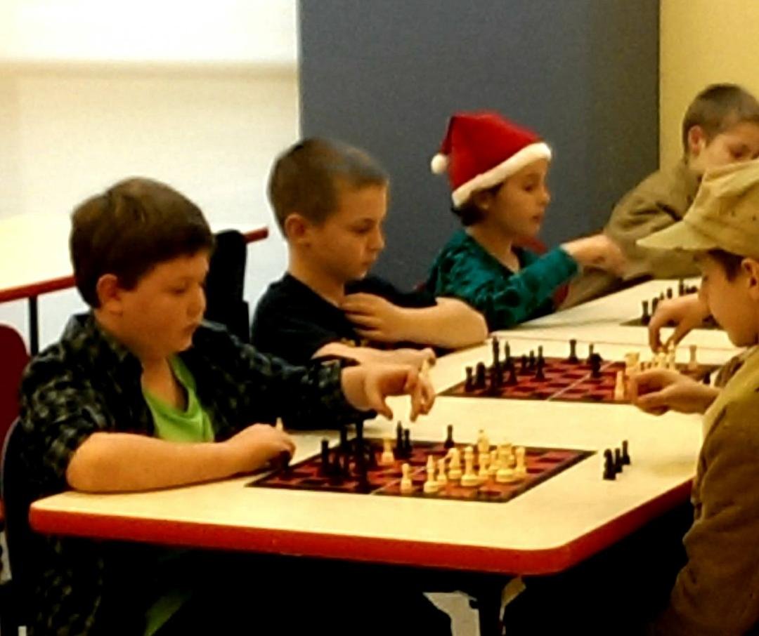 Nathan competing in his first chessboard tournament.