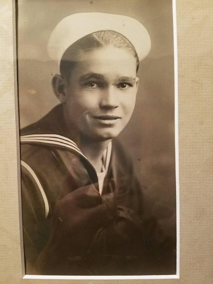 Saluting my Dad...Elmer Erdman. Enlisted in the Navy at age 14 (talked his Mom into signing papers) served on a submarine in the 1920's