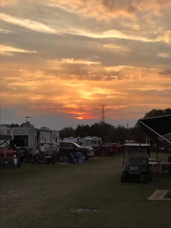 Beautiful sunset.Flywheelers starts tomorrow.antique tractor show.