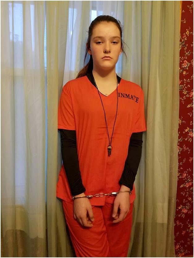 My granddaughter on her way to the joint! We're security silly!!