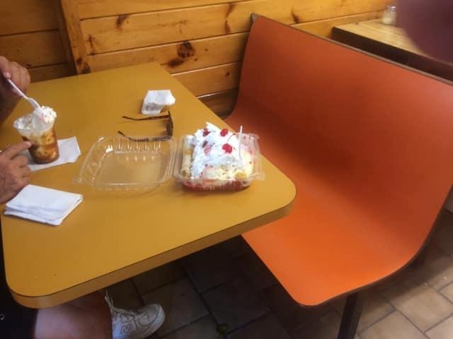 This is the best banana split and also huge at Carlo Barbara’s Surfside Ice Cream and Pizza place. I was able to polish off 95 percent of it! I won’t be getting the Nobelly prize this summer
