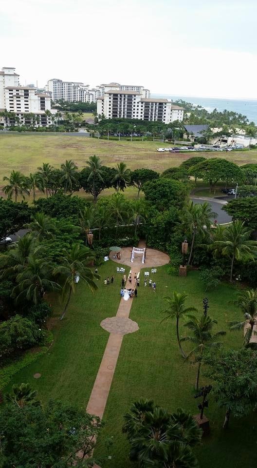 A character wedding viewed from our balcony!