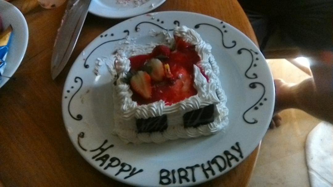 Dan had a Great birthday! 
The chef made him a birthday cake.