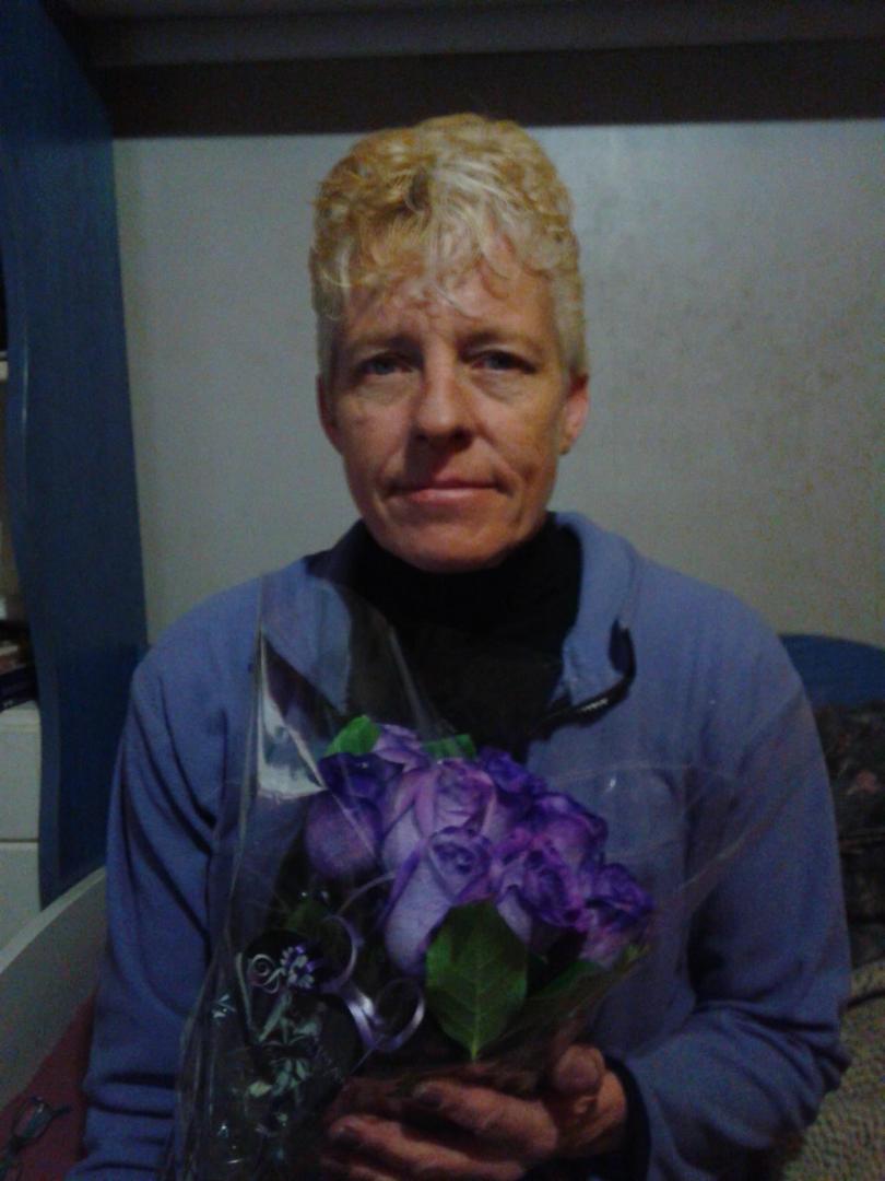 my beautiful purple roses from lou for my 49th