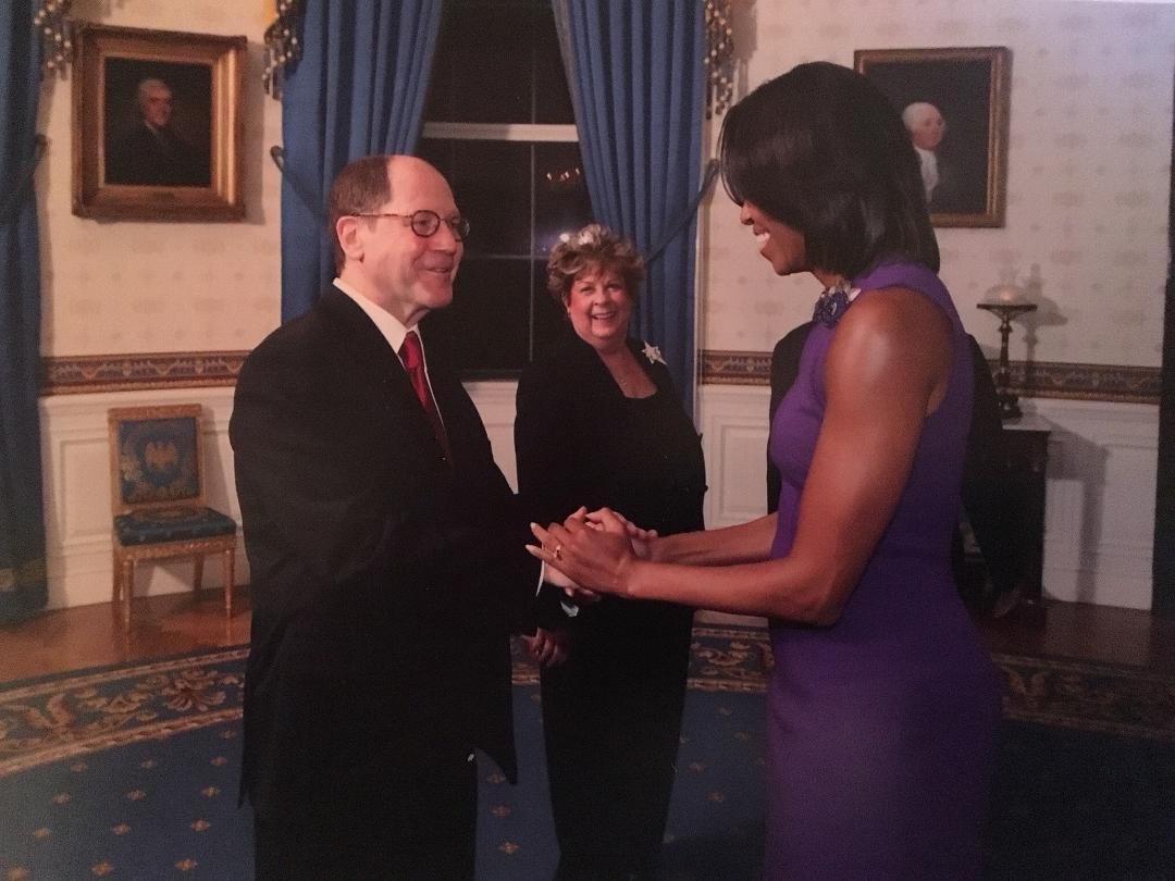 Tom and I at the White House for President Obama's 2012 State of the Union Address when my sister and brother in law sat with the First Lady in the gallery. The pic of me with Michelle has my sister in the background. Incr
