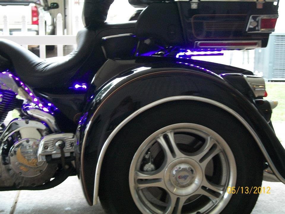 Ed Hill's album, Bike with LED lights on it