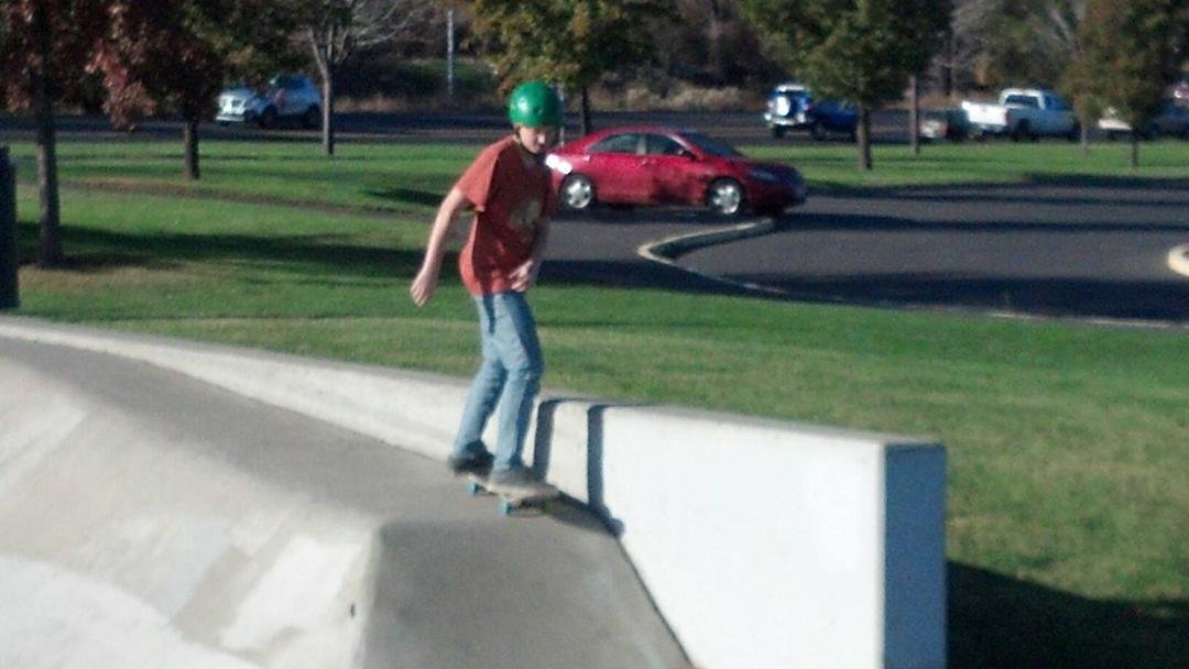No snow skateboarding with Ethan n Alan